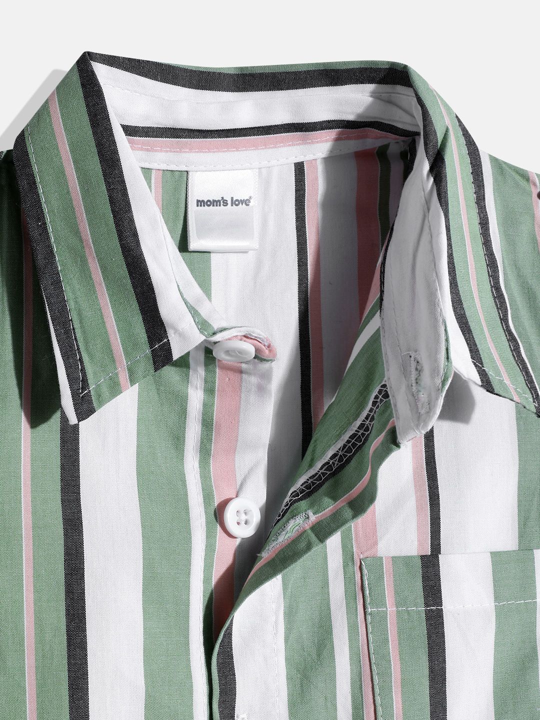 Moms Love Infant Boys Striped Pure Cotton Clothing Set