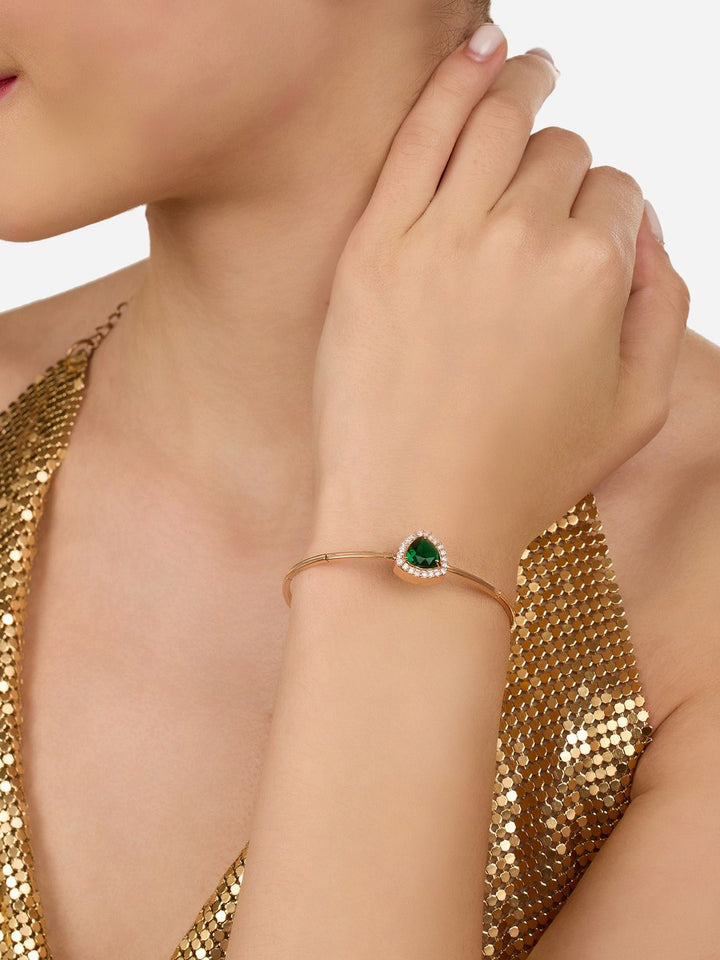 Zaveri Pearls Rose Gold Plated Cubic Zirconia Gelang Kada