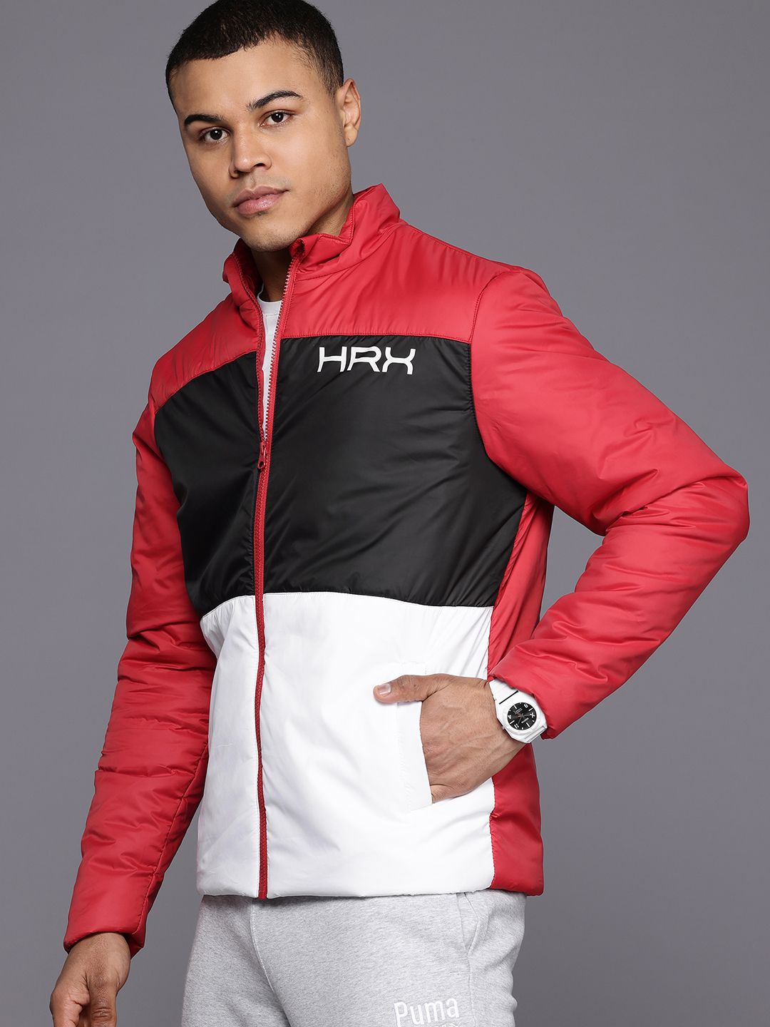 HRX by Hrithik Roshan Colourblocked Padded Lifestyle Jacket