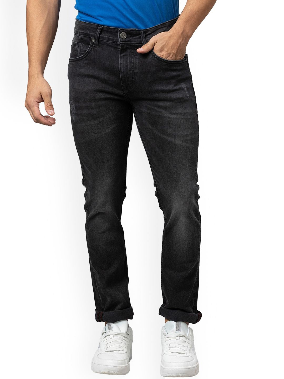 Being Human Men Slim Fit Clean Look Light Fade Jeans