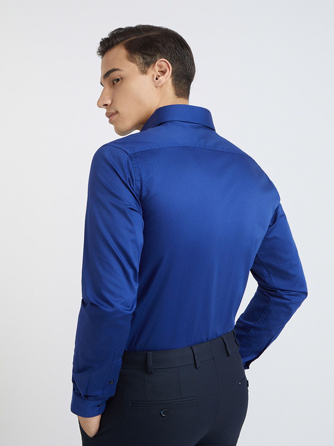 Raymond Men Pure Cotton Slim Fit Opaque Formal Shirt