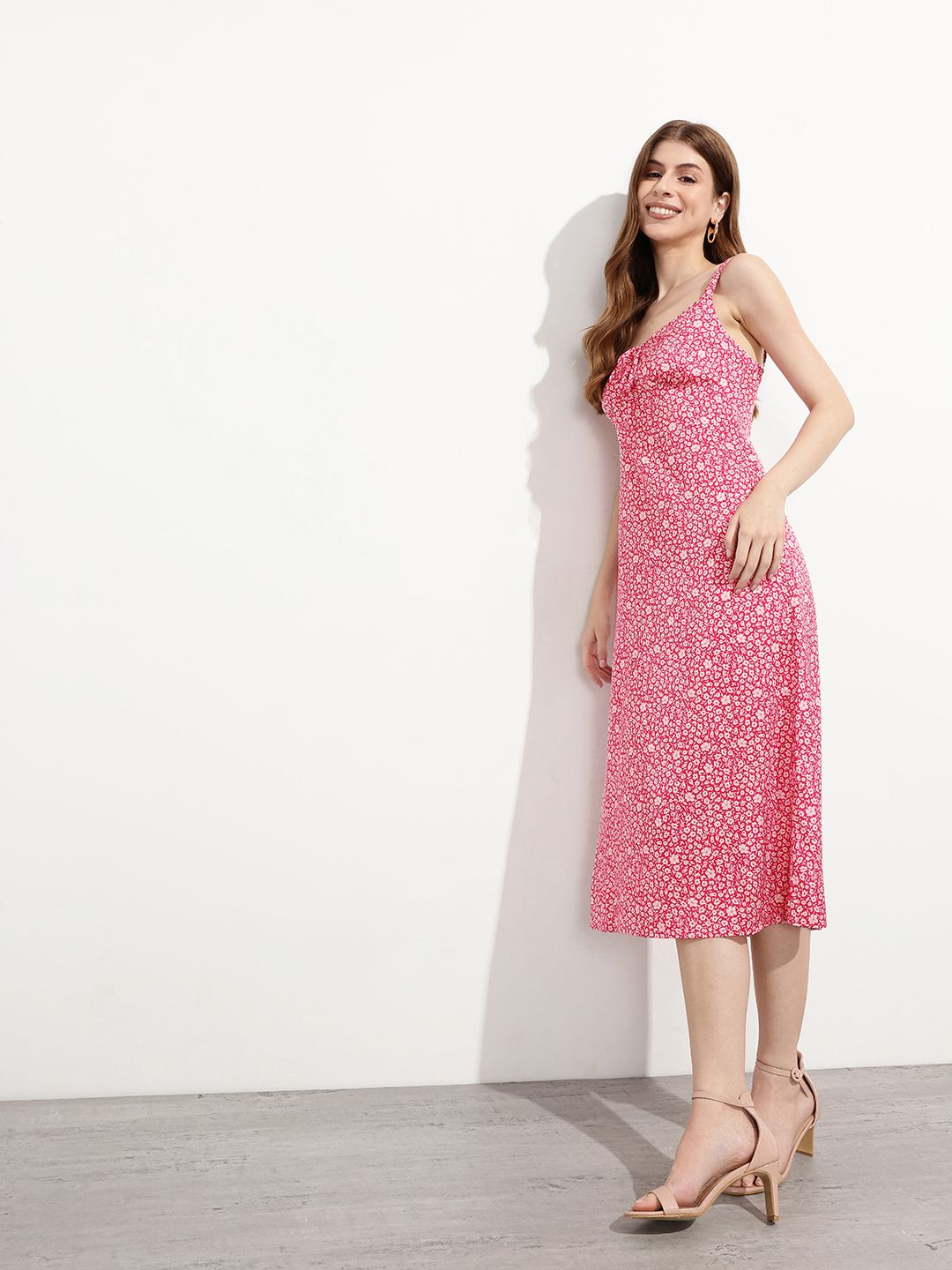 DressBerry Women City Chic Bow-Tie Blossom Strappy Pure Cotton Dress