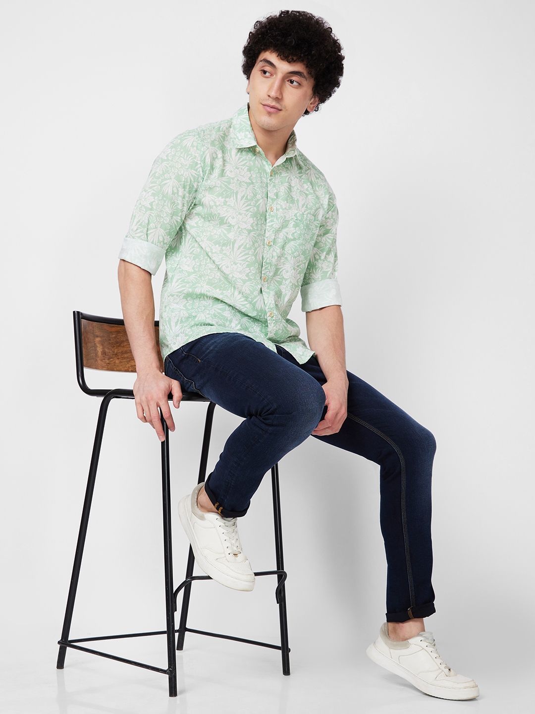 SPYKAR Floral Printed Cotton Casual Shirt
