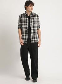 THE BEAR HOUSE Checked Slim Fit Pure Cotton Casual Shirt