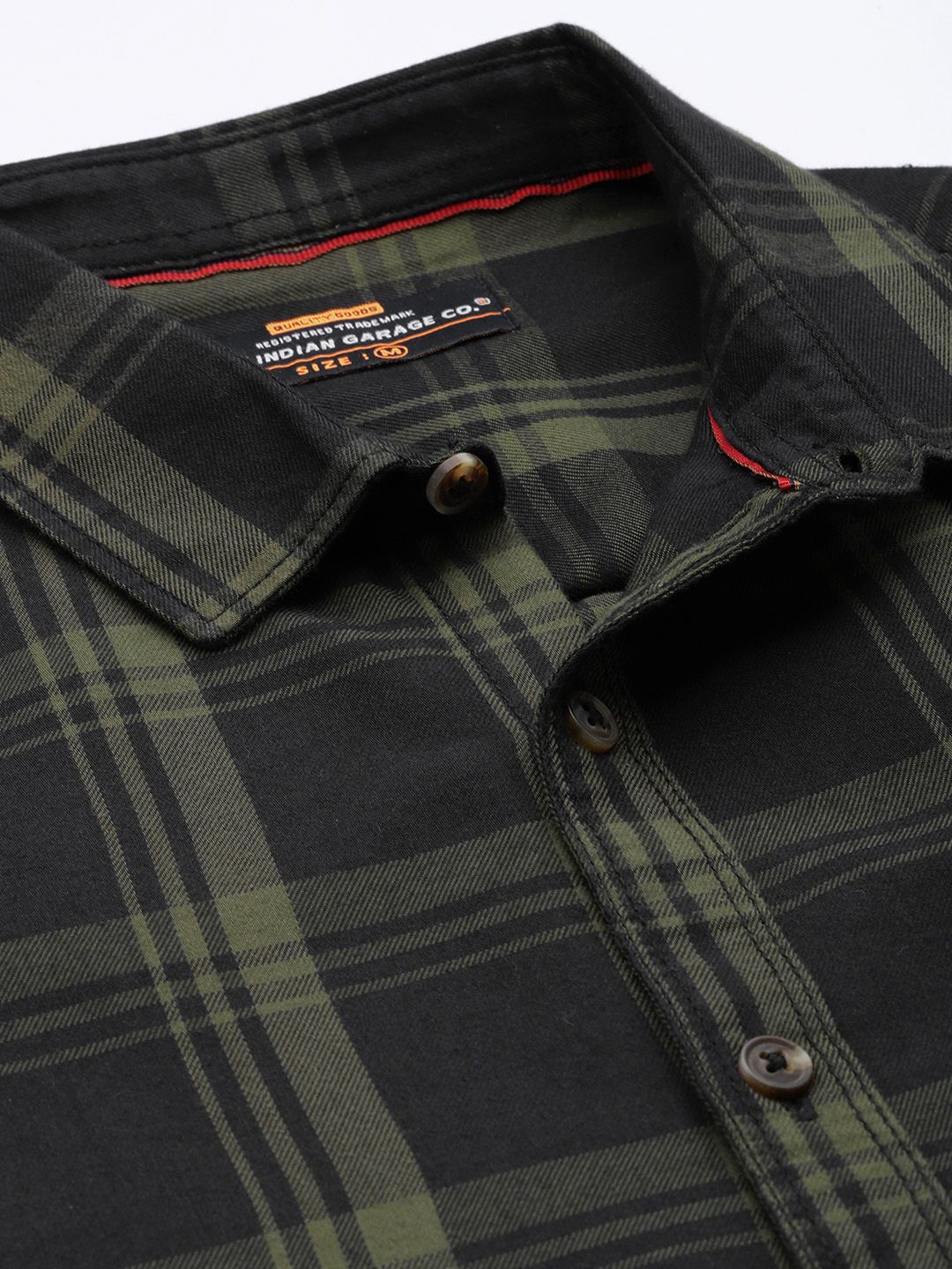 The Indian Garage Co Men Tartan Checked Casual Shirt