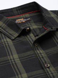 The Indian Garage Co Men Tartan Checked Casual Shirt