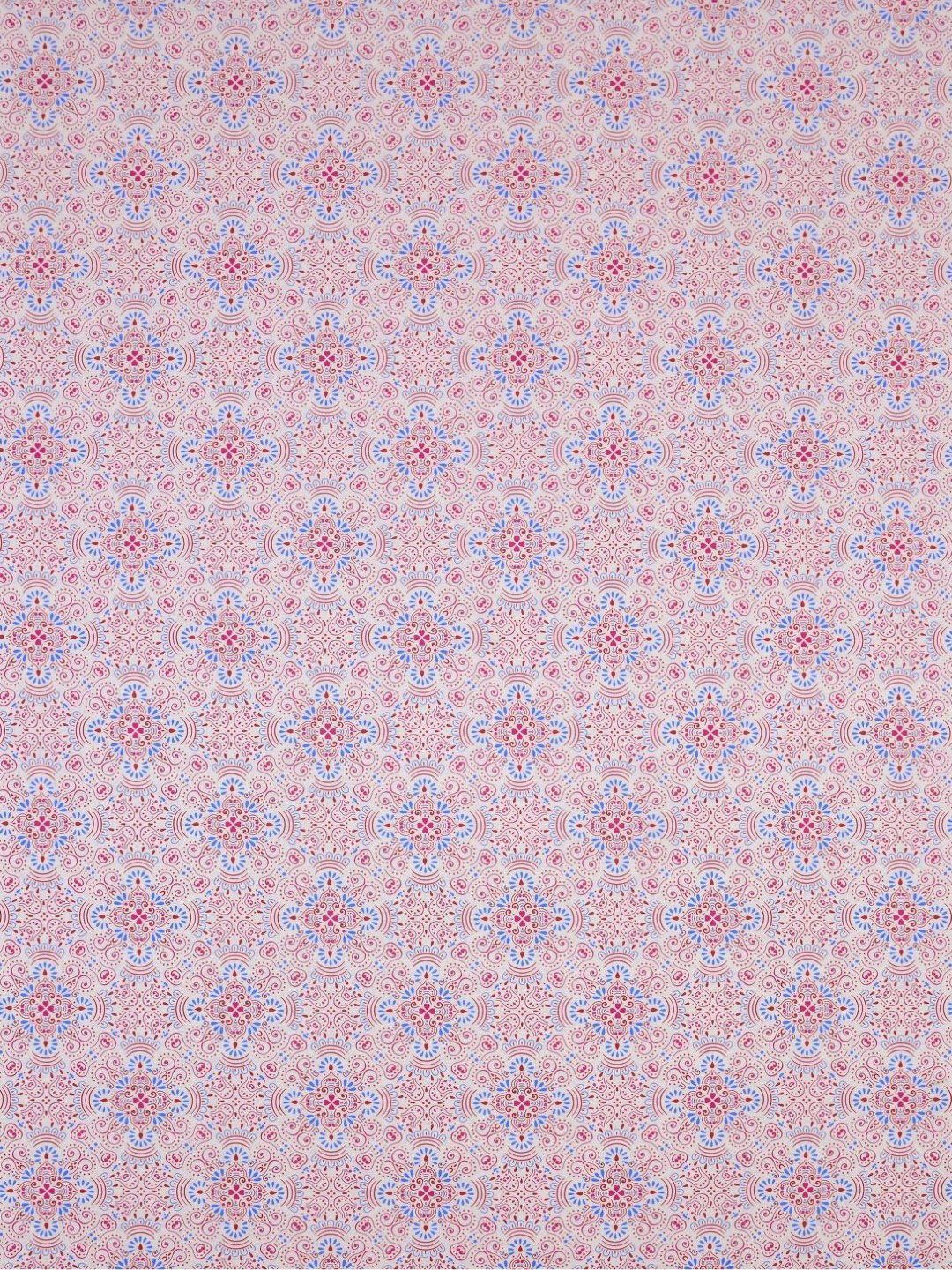 BOMBAY DYEING Epigram Pink Printed Pure Cotton 120 TC Queen Bedsheet Set 2.24 m X 2.54 m