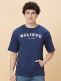 Being Human Men Typography Printed Applique T-shirt