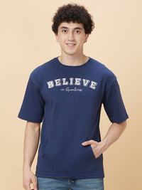 Being Human Men Typography Printed Applique T-shirt