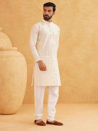 SOJANYA Kurta Kolar Band Bersulam Geometrik