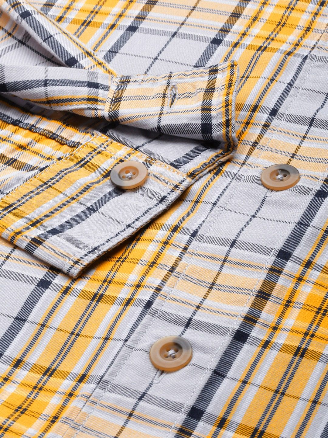The Indian Garage Co Tartan Checked Pure Cotton Casual Shirt
