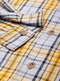 The Indian Garage Co Tartan Checked Pure Cotton Casual Shirt