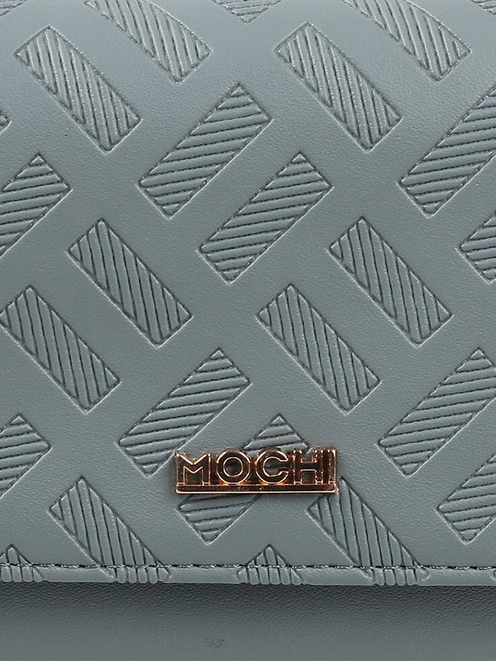 Mochi Women Geometric Textured Envelope Wallet