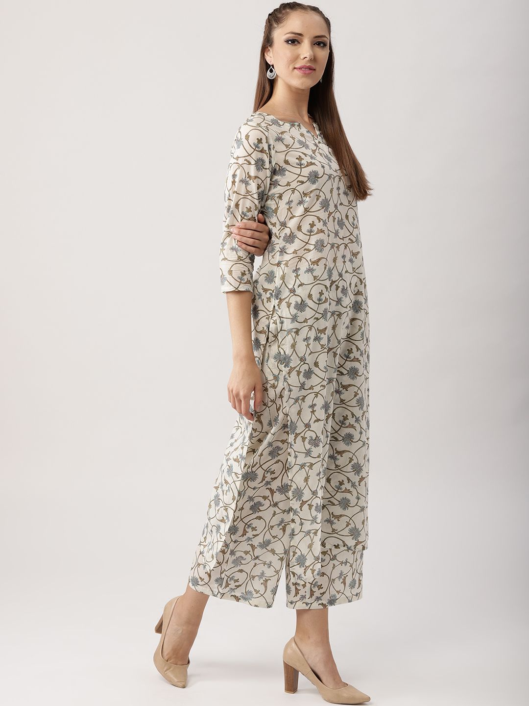 Libas Floral Vine Pure Cotton Kurta Set