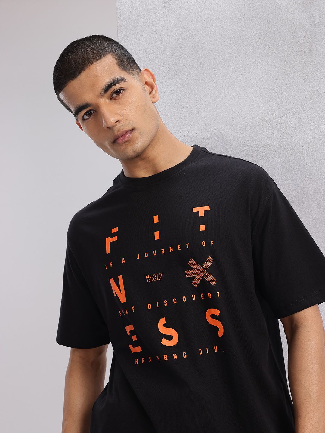 HRX by Hrithik Roshan Typography Printed Training T-shirt