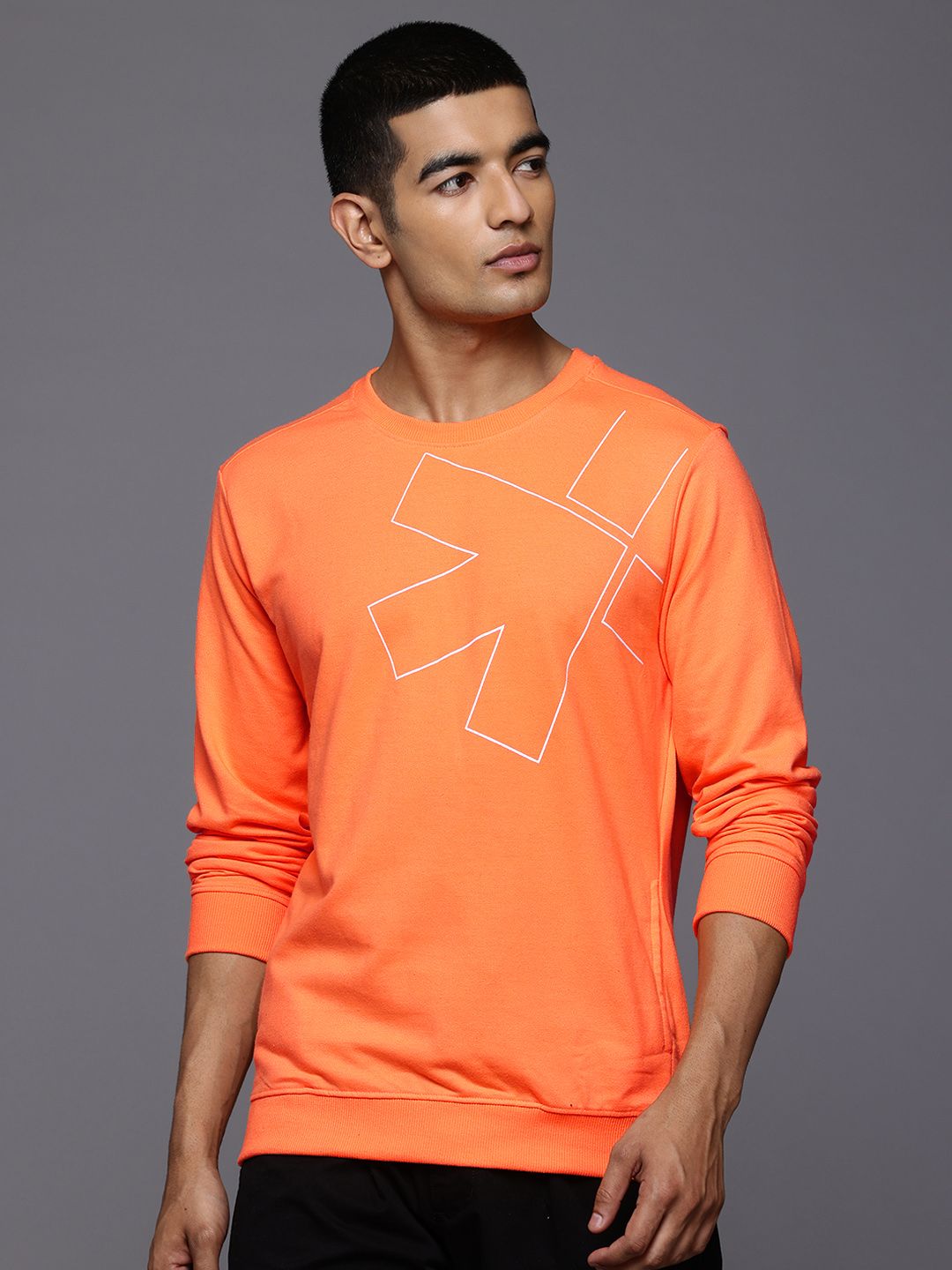 HRX by Hrithik Roshan Brand Logo Printed Sweatshirt