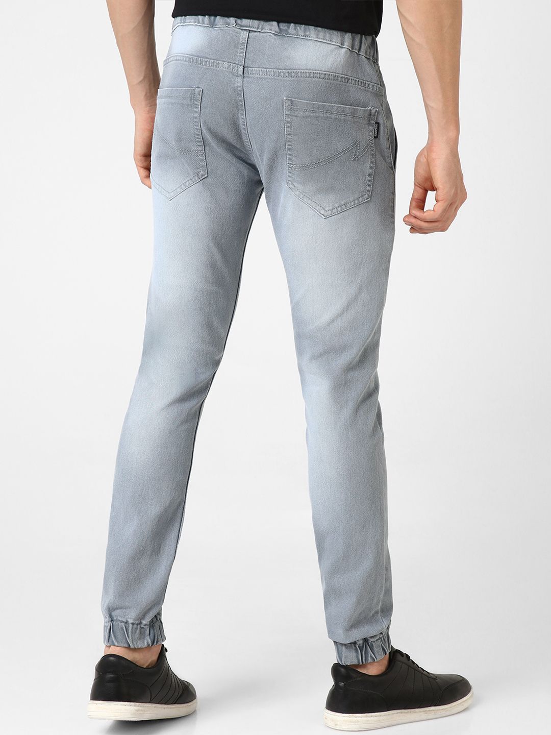 Urbano Fashion Men Grey Jogger Fit Mid-Rise Clean Look Stretchable Jeans