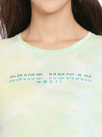 Being Human Women Green Printed T-shirt
