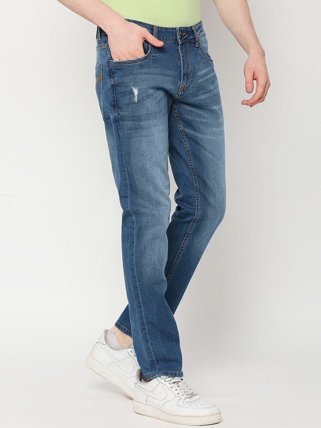 Being Human Men Slim Fit Mid-Rise Clean Look Heavy Fade Stretchable Jeans