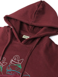 ADRO Men Printed Hooded Pullover Sweatshirt