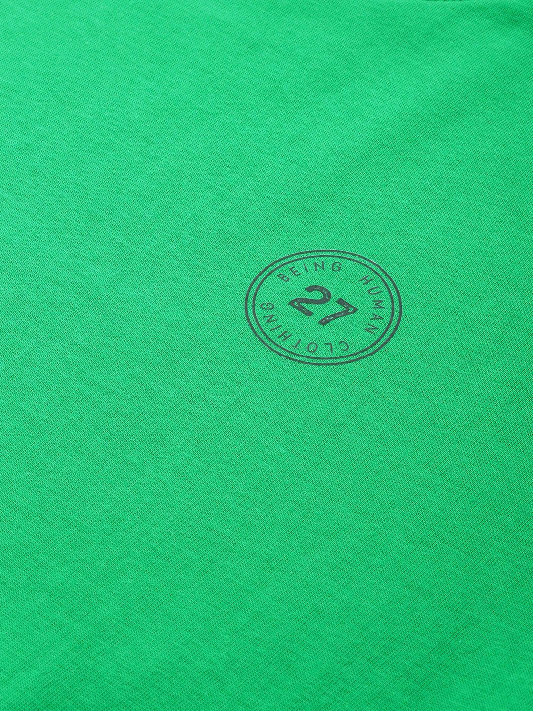 Being Human Solid Round Neck Pure Cotton T-shirt