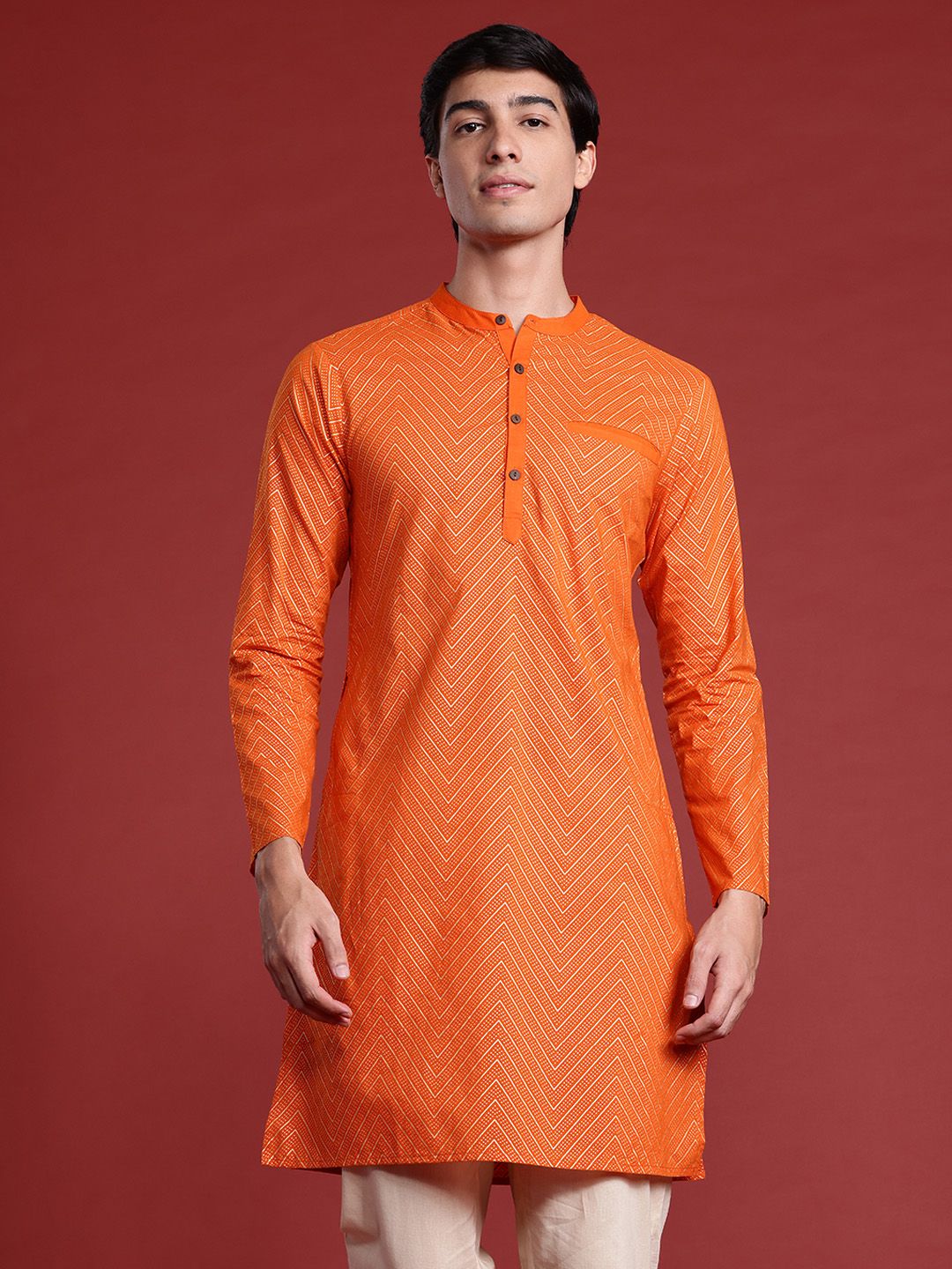 Anouk Chevron Printed Kurta