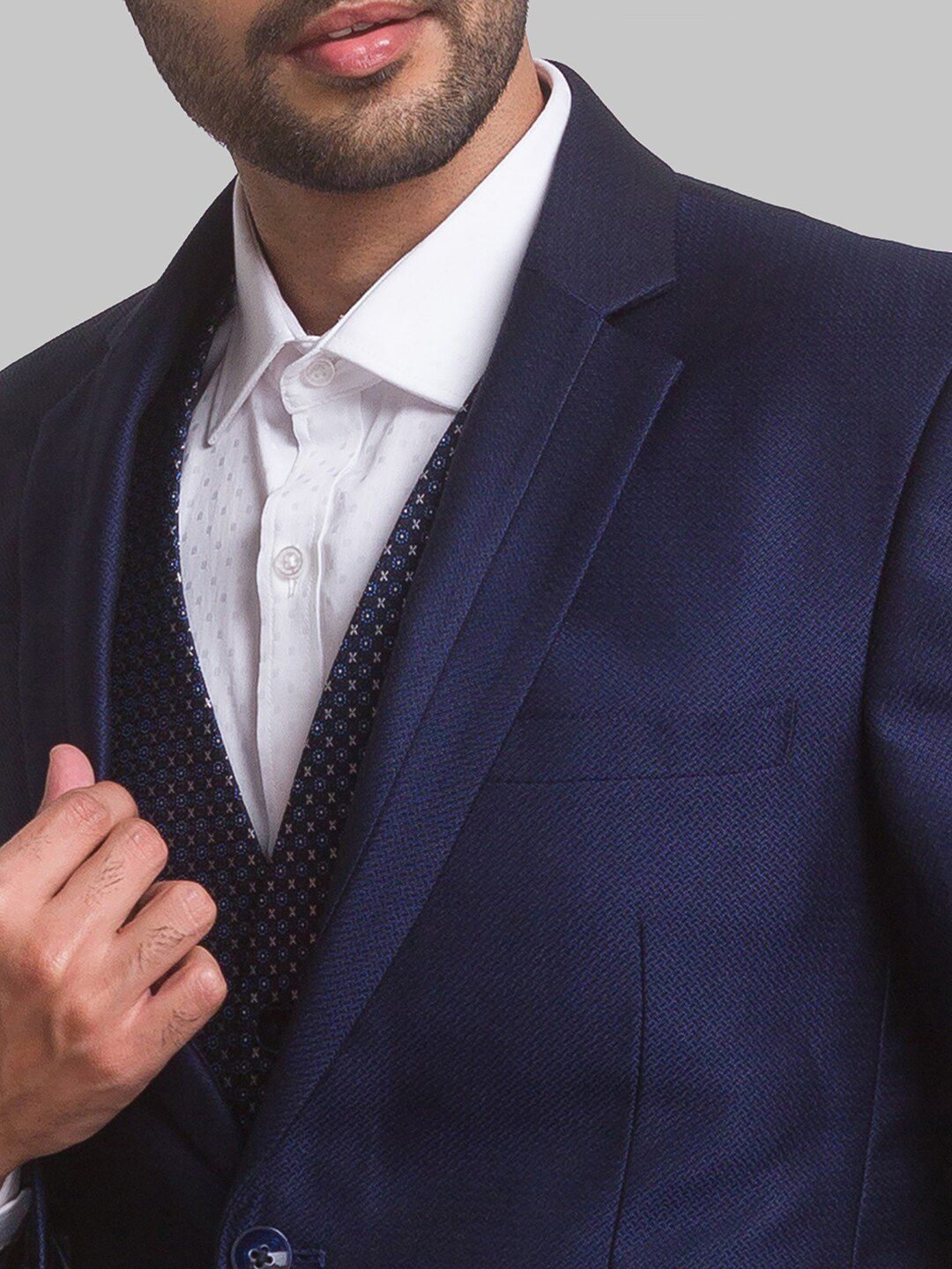Park Avenue Men Single Breasted Slim Fit 3-Peice Formal Suit