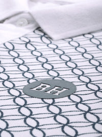 Being Human Geometric Printed Polo Collar Pure Cotton T-shirt