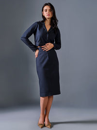 AND Women Solid A-Line Dress