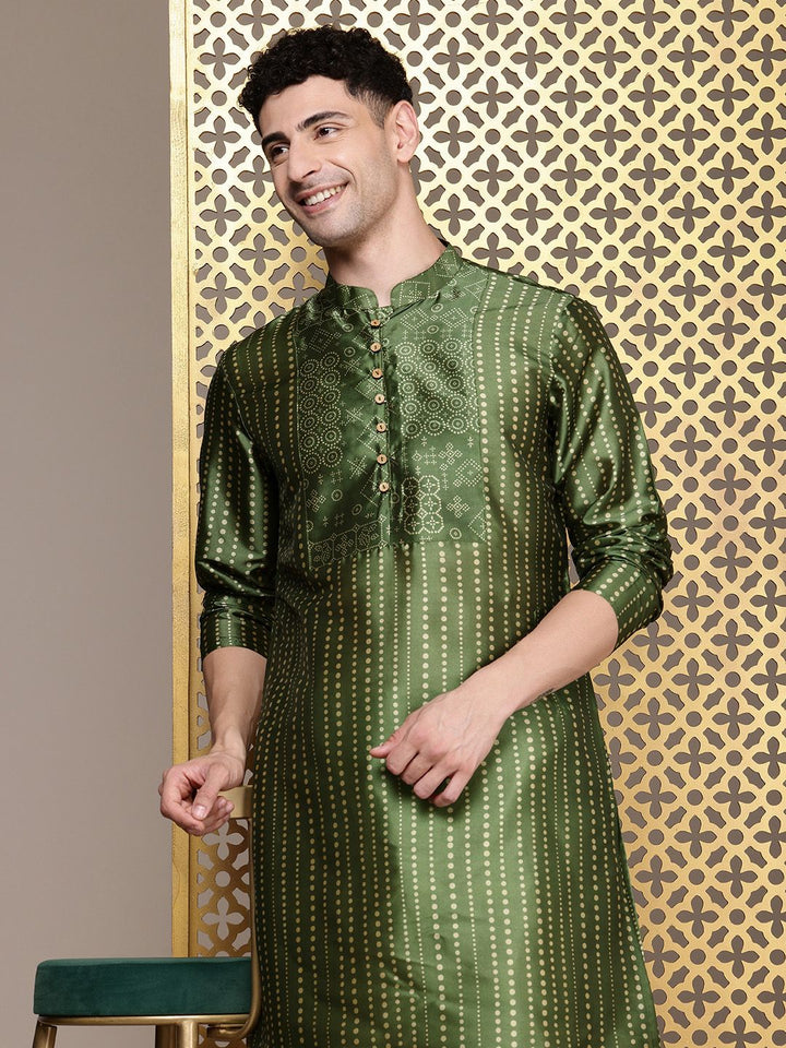 House of Pataudi Polka Dot Printed Jashn Kurta