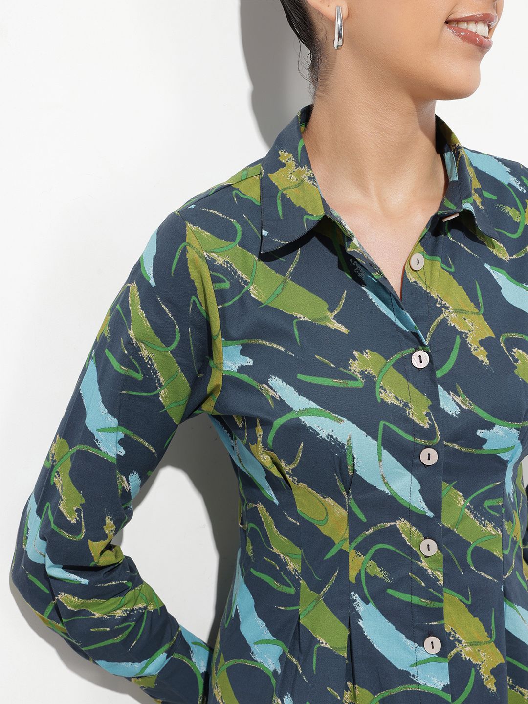 DressBerry Boxed & Bold Printed Shirt Dress