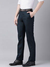 Park Avenue Men Solid Mid-Rise Smart Fit Formal Trousers