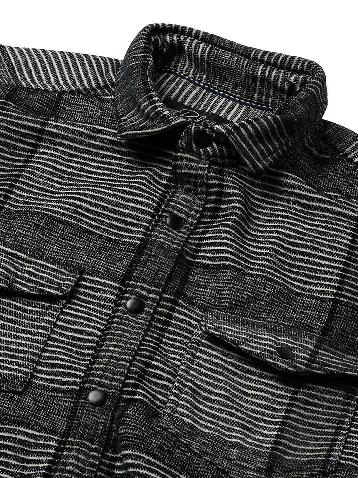 VASTRADO Men Classic Slim Fit Opaque Striped Casual Shirt