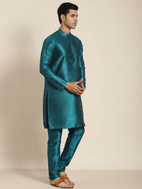 SOJANYA Men Teal Kurta with Churidar
