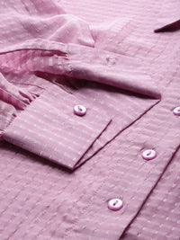 DressBerry Dobby Weave Self-Striped Casual Shirt