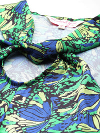 all about you Printed Twisted Satin-Finish Top