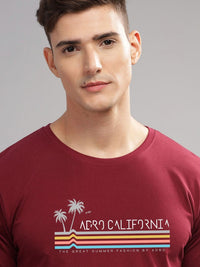 ADRO Typography Printed Round Neck Pure Cotton T-shirt