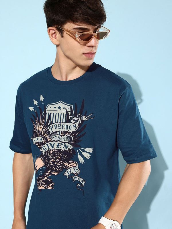 DILLINGER Men Printed Pure Cotton Oversize T-shirt