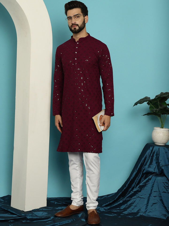 SOJANYA Embroidered Pure Cotton Kurta with Churidar