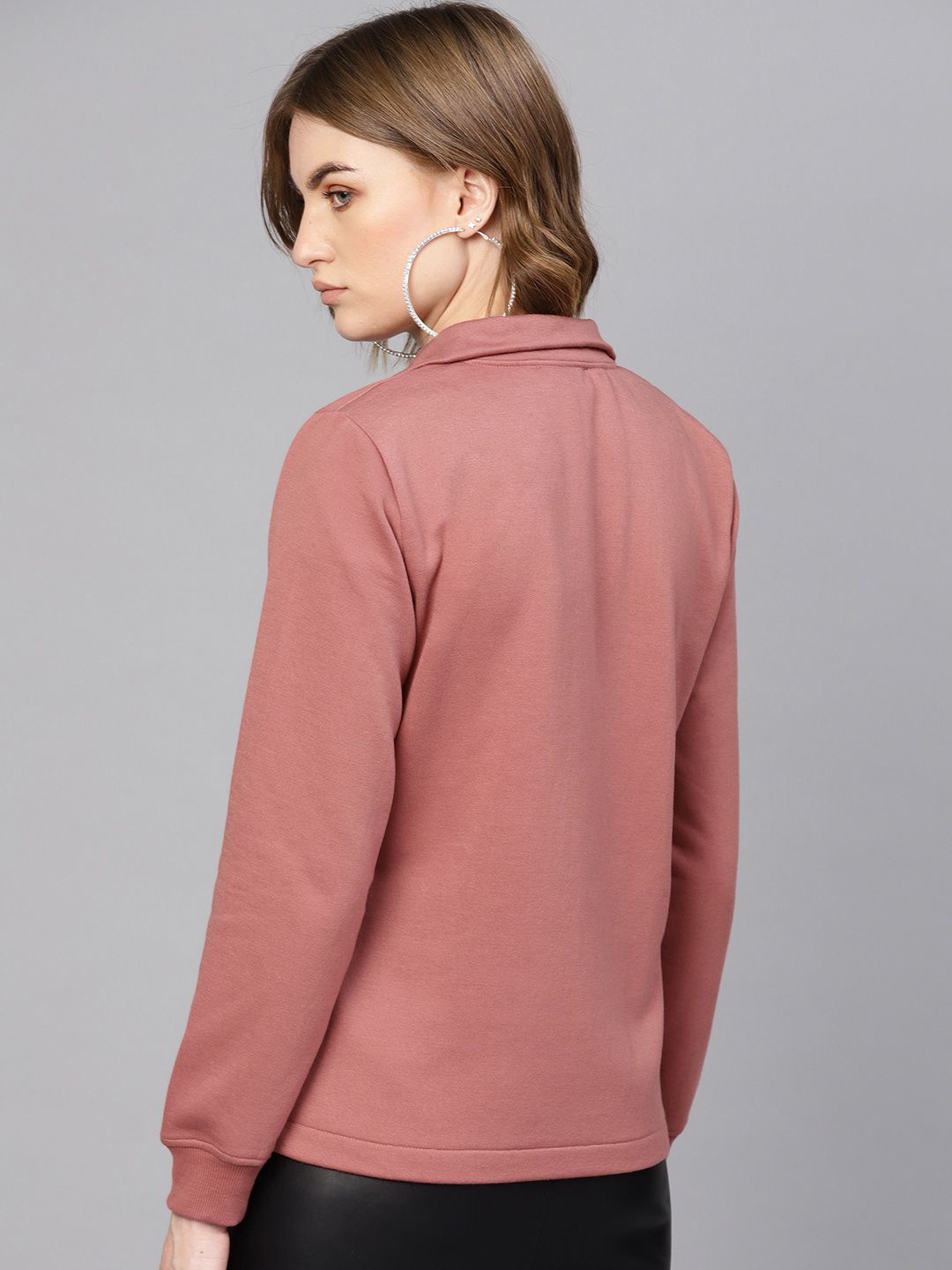 SASSAFRAS Women Rose Solid Sweatshirt