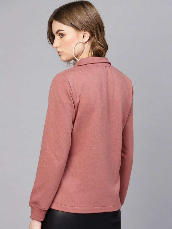 SASSAFRAS Women Rose Solid Sweatshirt