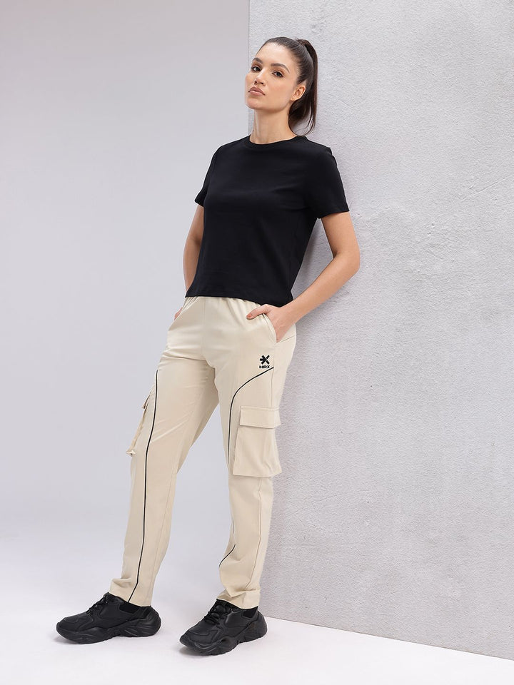 HRX by Hrithik Roshan Women Taping Detail Lifestyle Cargos
