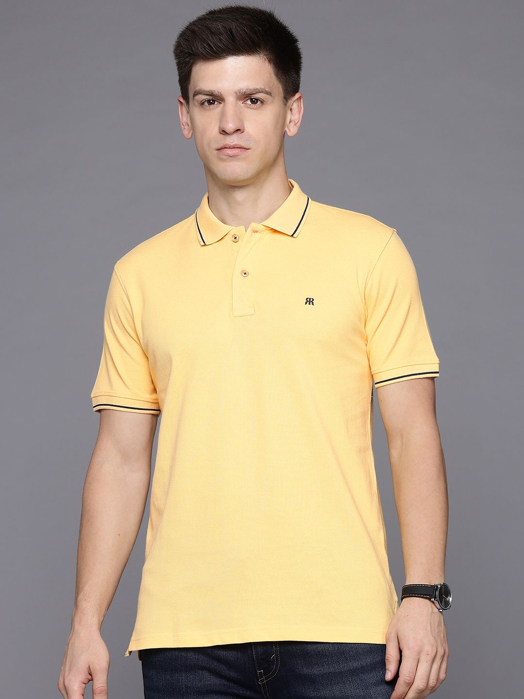 Raymond Men Polo Collar Pure Cotton T-shirt