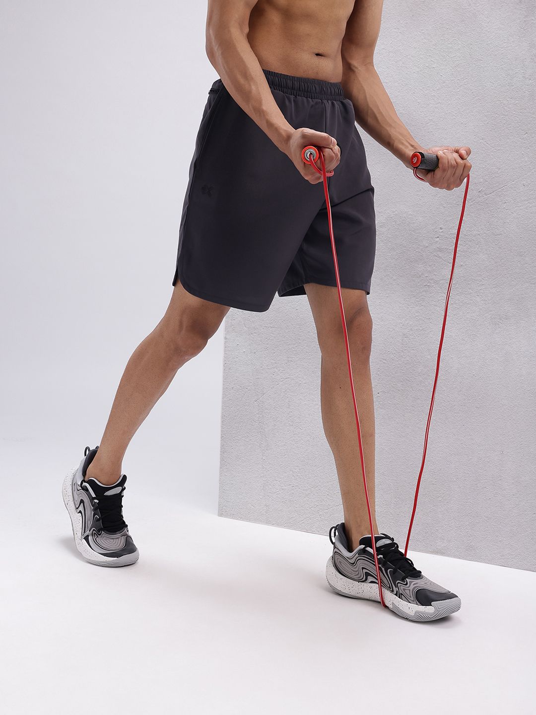 HRX by Hrithik Roshan Men Brand Logo Print Detail Mid-Rise Training Shorts