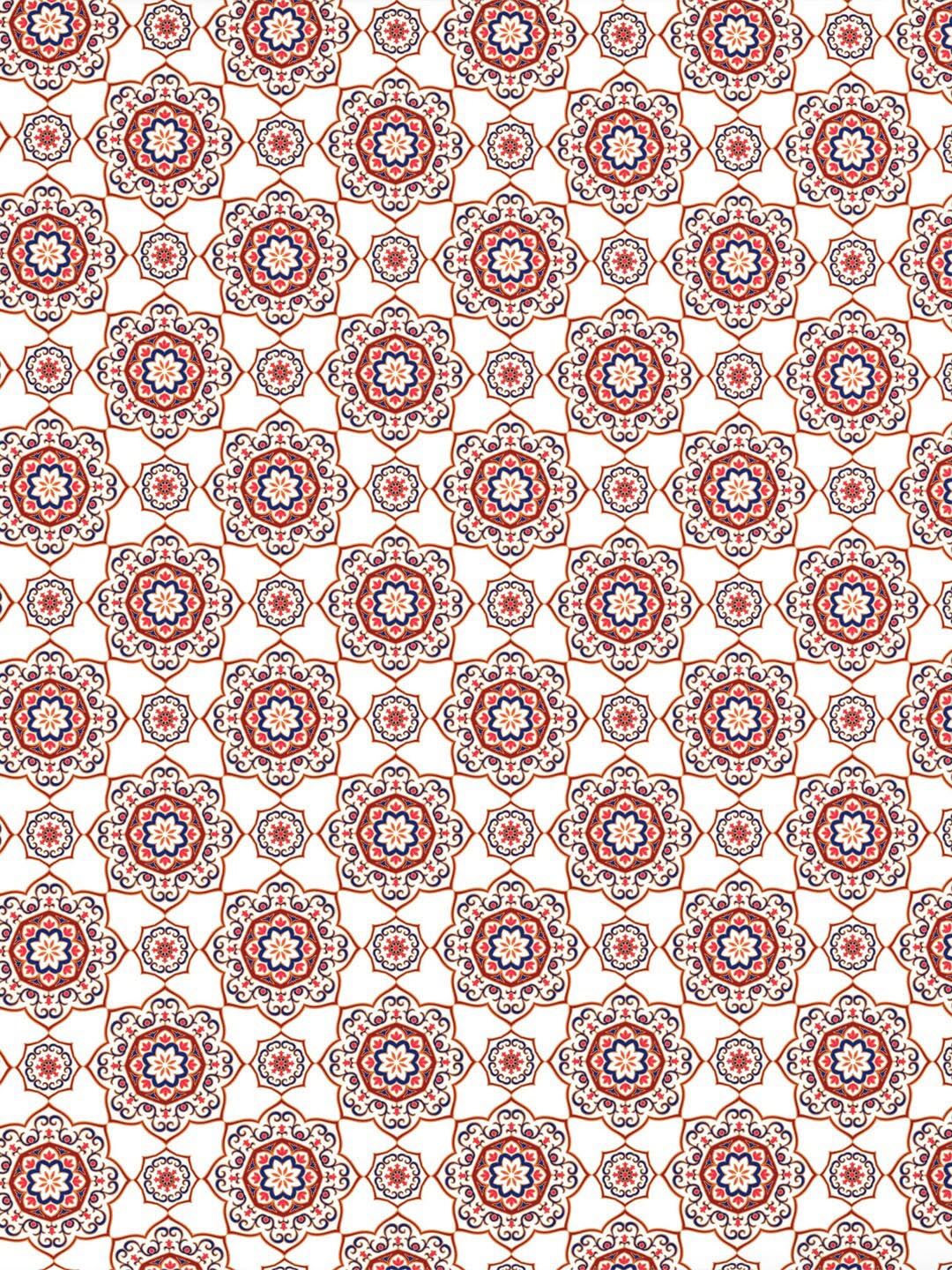 TRIDENT Majestic Mandala Red Urban Comfort Flat 144TC Single Cotton Bedsheet Set