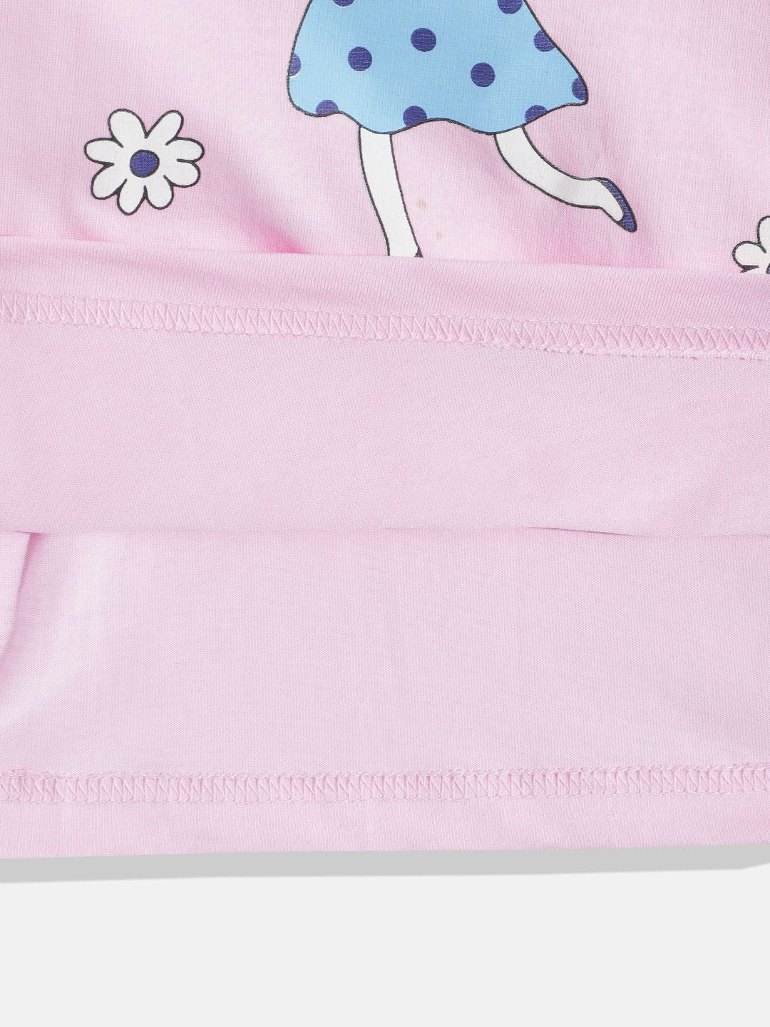 Moms Love Kids Girls Printed Pure Cotton Clothing Set