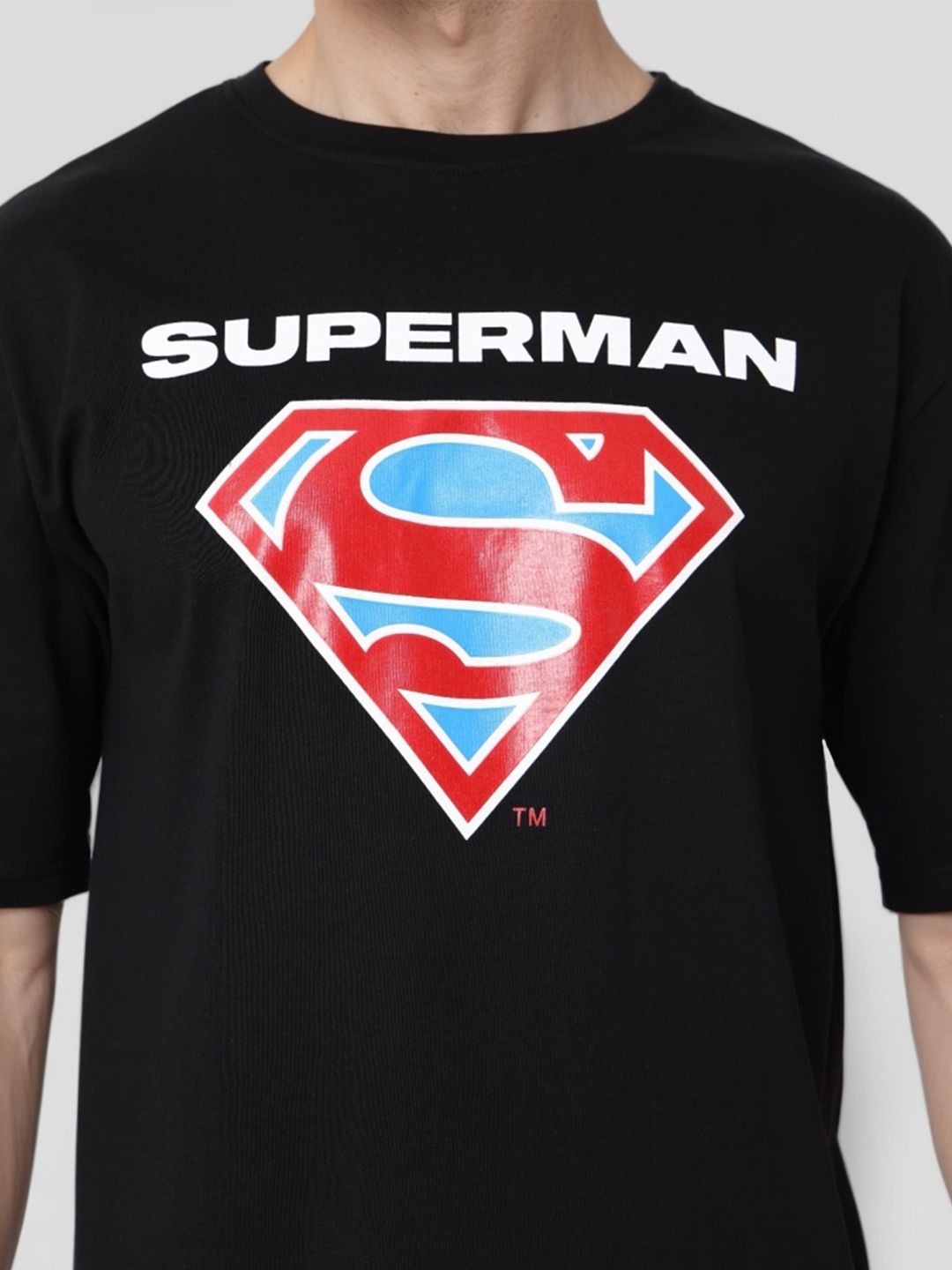The Indian Garage Co Men Superman Graphic Printed Pure Cotton Relaxed Fit T-shirt