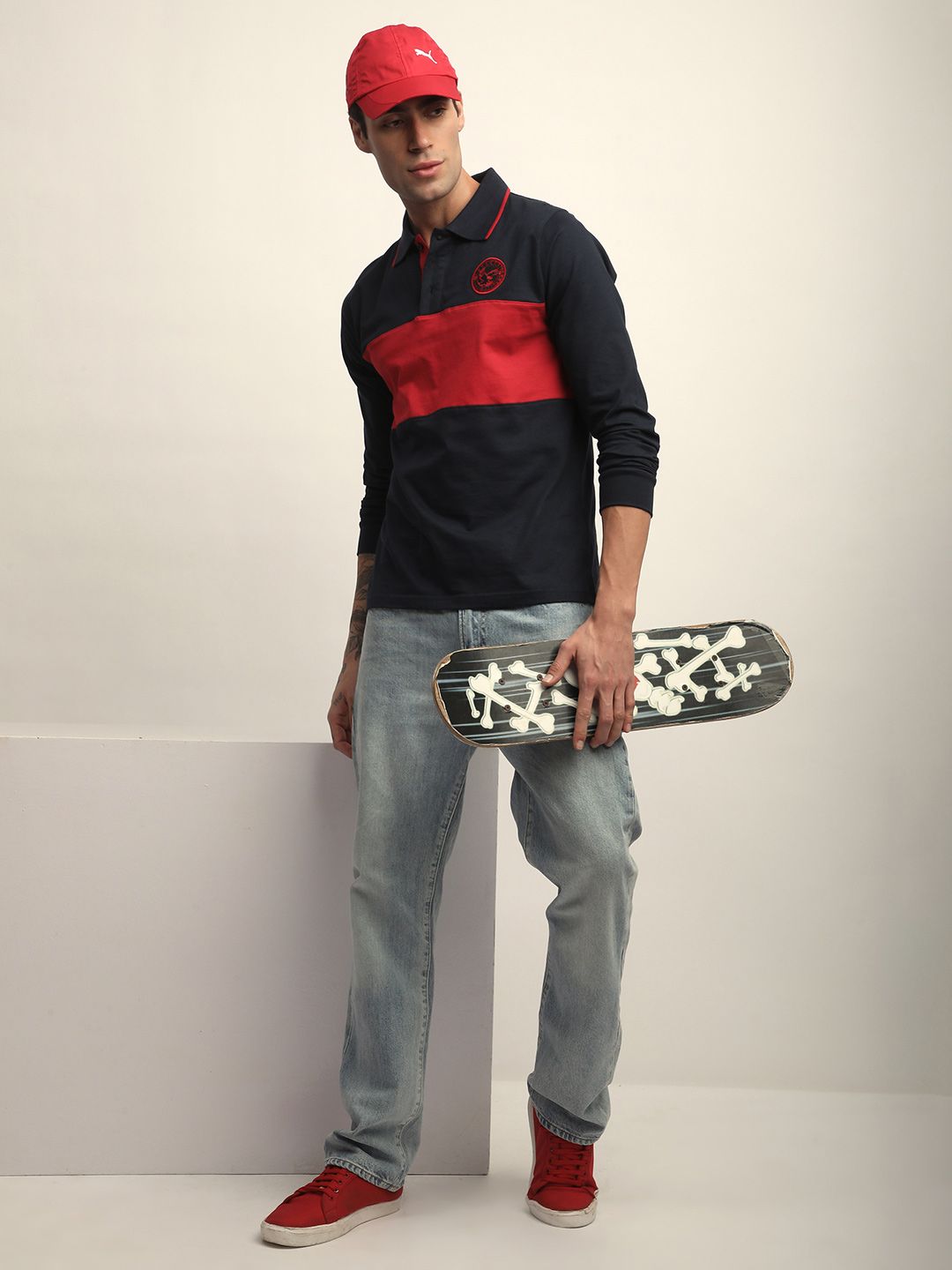 DILLINGER Men Long Sleeve Regular Fit Polo Tshirt
