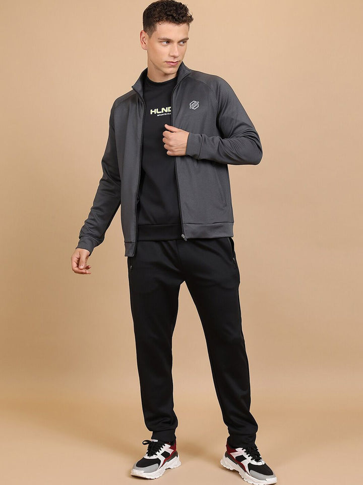 HIGHLANDER Mock Collar Front-Open Sweatshirt