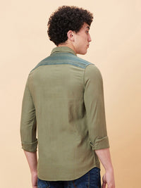 Being Human Spread Collar Slim Fit Horizontal Striped Casual Shirt